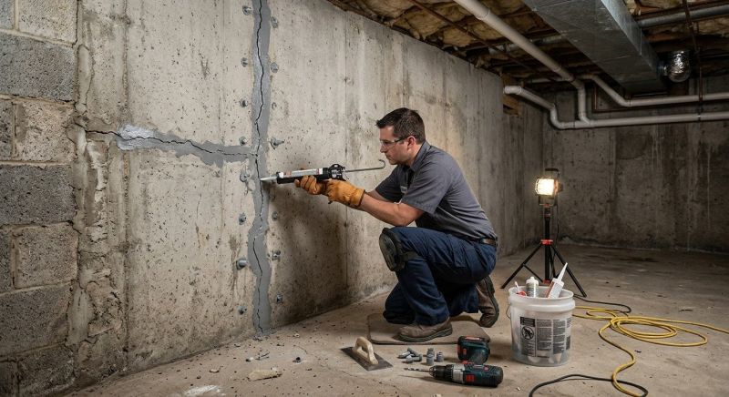 Basement Crack Repair in Grapevine, TX