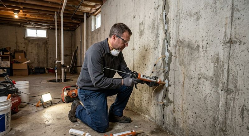 Basement Crack Repair in Grapevine, TX