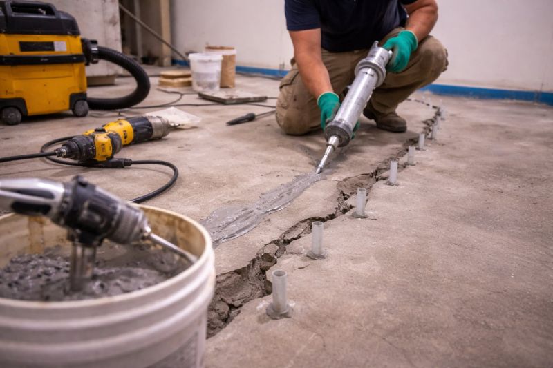 Cracked Basement Floor Repair in Grapevine, TX