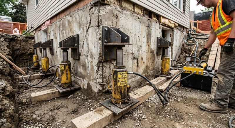 Foundation Jacking in Lewisville, TX