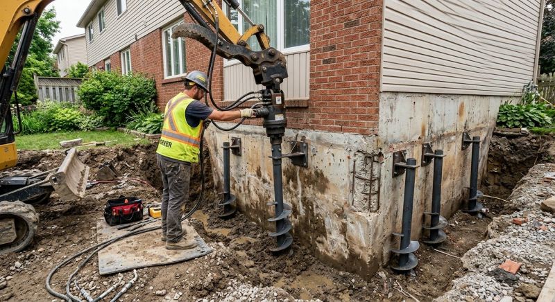 Helical Piers Installation in Grapevine, TX