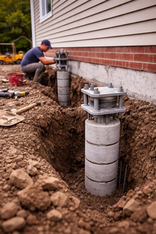 Helical Piers Installation in Grapevine, TX
