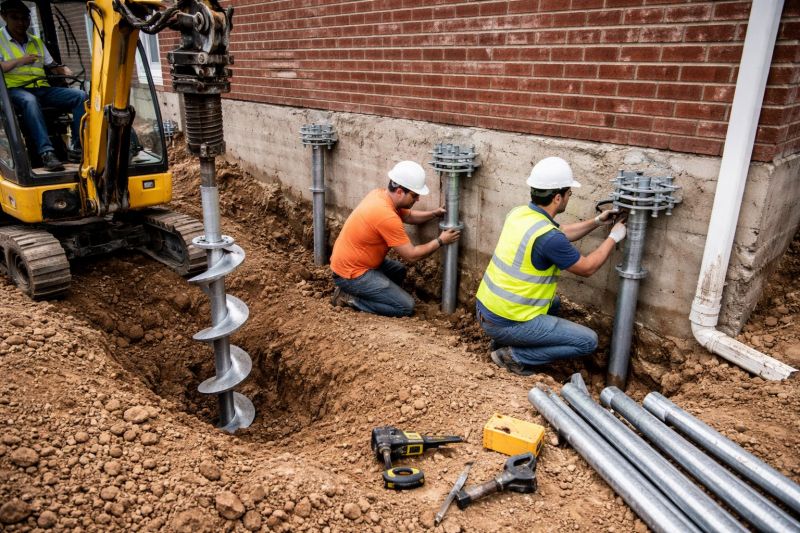 Helical Piers Installation in Grapevine, TX