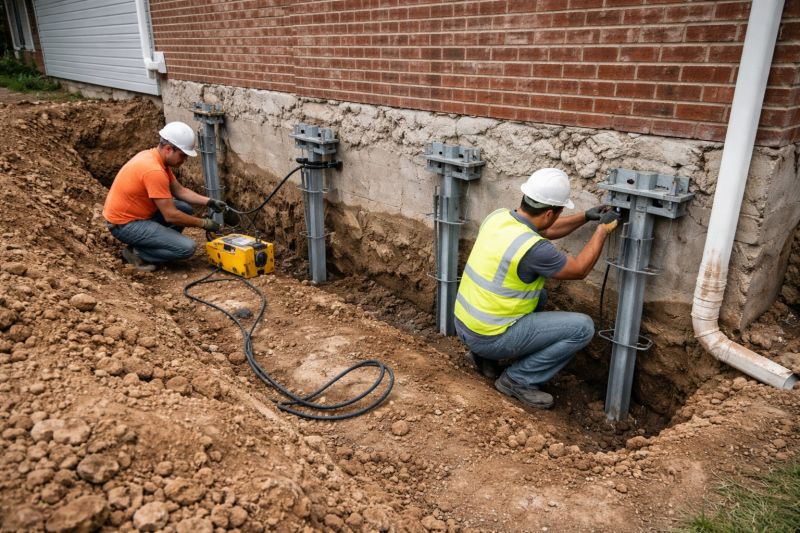 Helical Piers Installation in Grapevine, TX