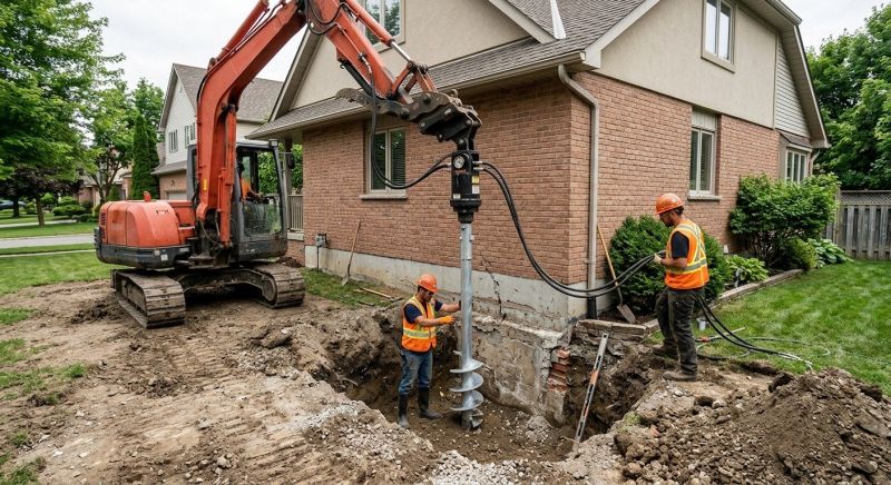 Helical Pile Installation in Grapevine, TX