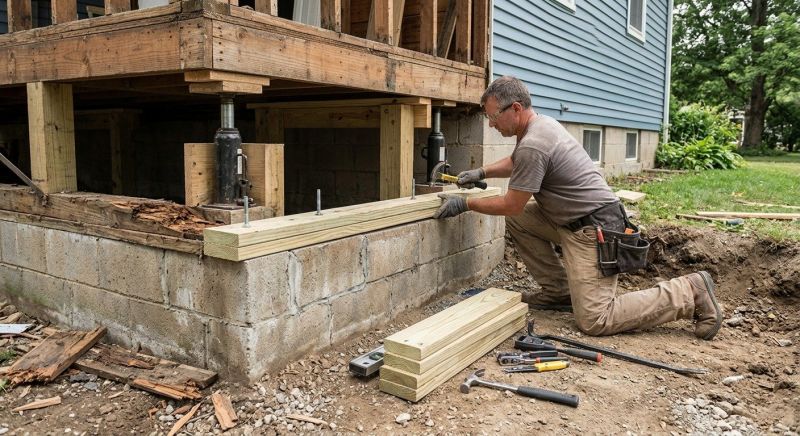 Sinking Foundation Repair in Argyle, TX