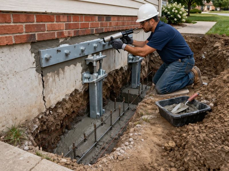 Sinking Foundation Repair in Irving, TX